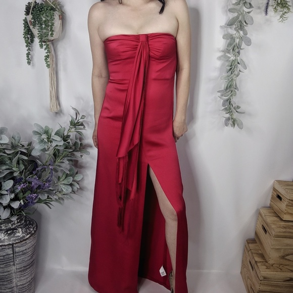 RACHEL ZOE Nico strapless draped gown pink 1062 - Picture 3 of 8